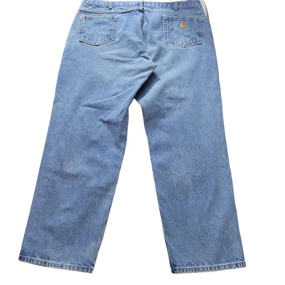 Carhartt 44x32 Relaxed Fit Light Wash 100% Cotton Blue Denim Jeans - Picture 8 of 8